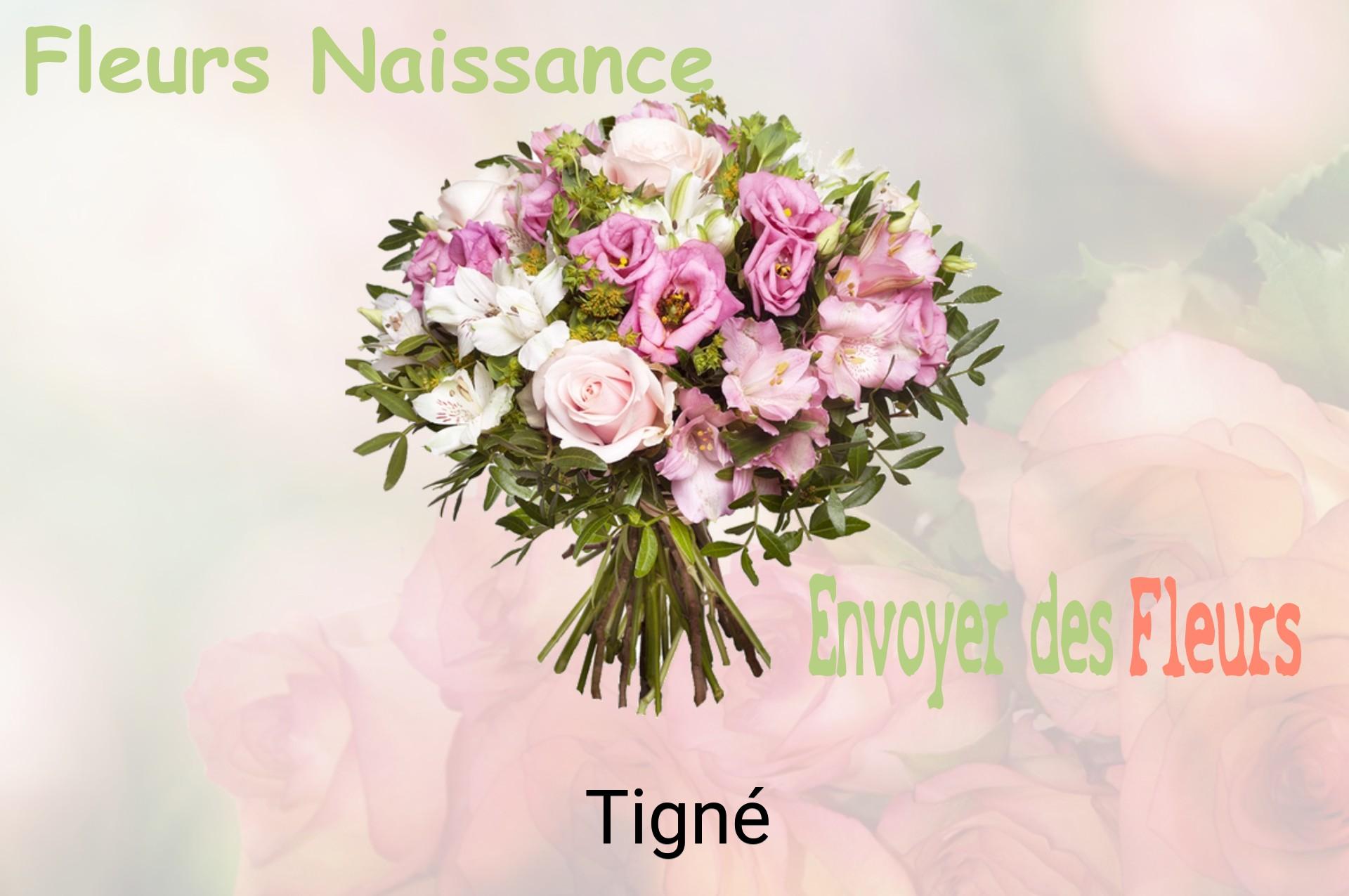 Bouquet de fleurs de naissance livré à Tigné